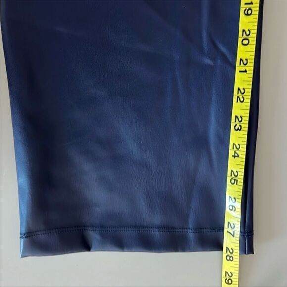 New Halogen® 5-Pocket Faux Leather Pants in Classic Blue Size 16 - Picture 9 of 11